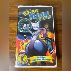 Pokemon Mewtwo Returns VHS 2001 Clamshell Case Kids Anime Movie Tested Works